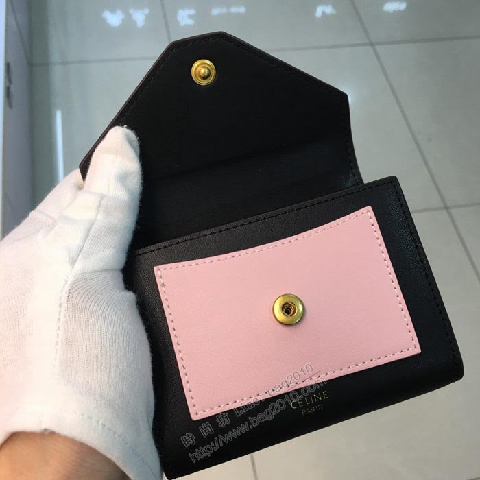 CELINE女包 pocket信封錢包 2106 小牛皮 多功能長錢包 賽琳短款拼色女錢包  sl2079